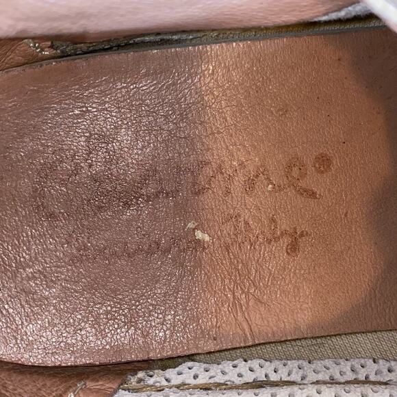 Italian Leather Leopard Lace Up Sneakers 39 - Picture 10 of 13